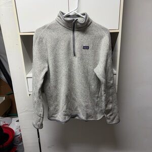 Patagonia Women's Better Sweater 1/4-Zip pullover in marled gray